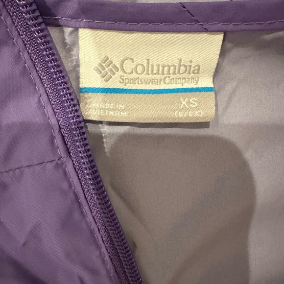 Columbia Kids Purple Raincoat Size 6/6X Waterproof - Picture 3 of 4